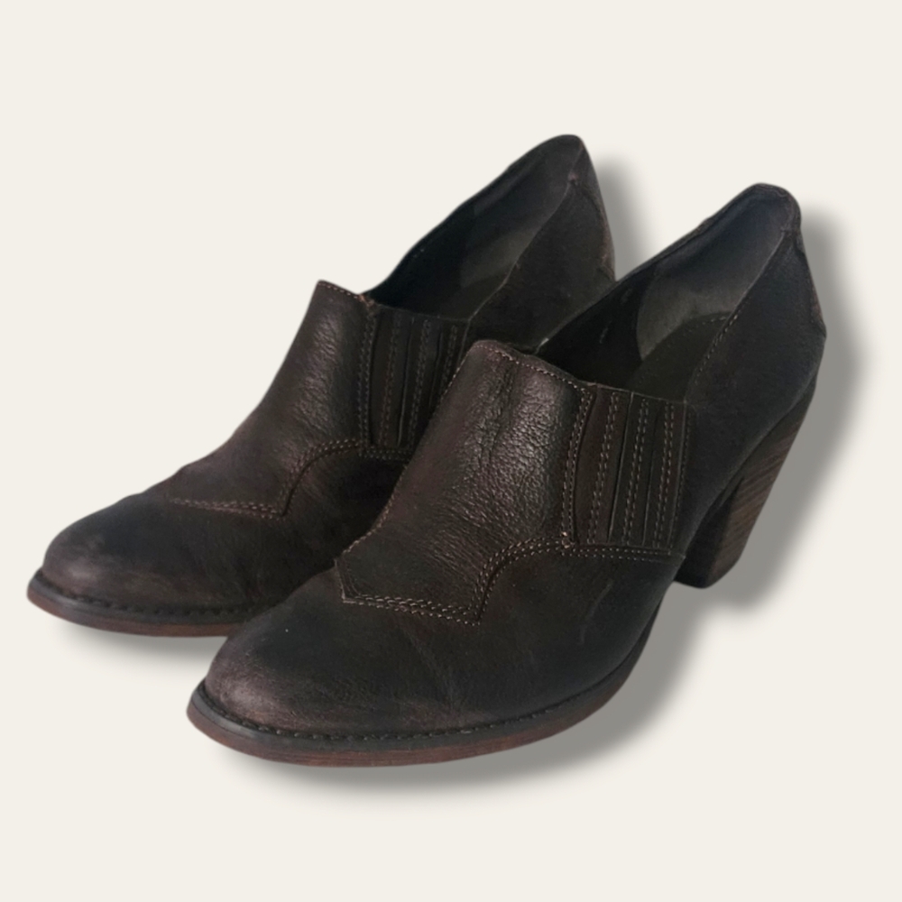 🤎Brown Leather Shooties